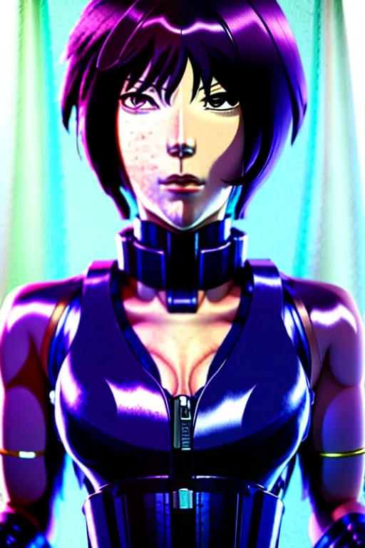 Prompt: a fullbody portrait of motoko kusanagi the major ghost in the shell, stand alone complex, under repairs, maintenance, by ilya kuvshinov, rossdraws, artgerm, sola digital arts, anti aliasing, raytracing