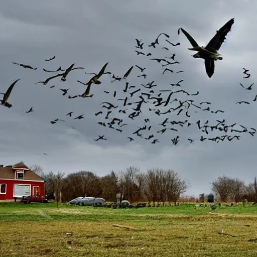 Image similar to a tornado! made of seagulls