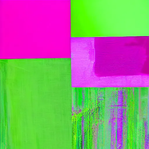 Image similar to abstract collage in hot pink, lime green, and purple