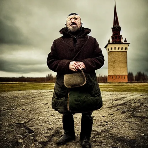 Image similar to portrait of a russian man mad about baltics, realistic, award winning photography, national geographic