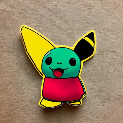 Prompt: a ruby Pikachu