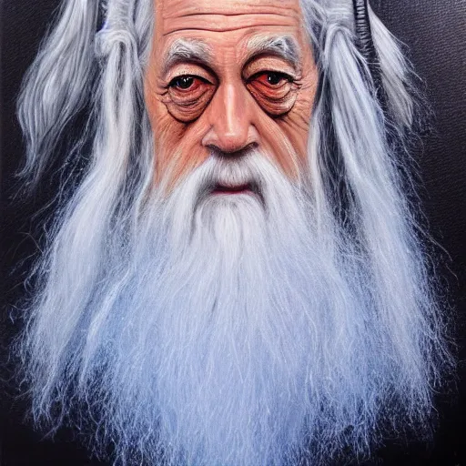 Prompt: cyber gandalf, oil painting