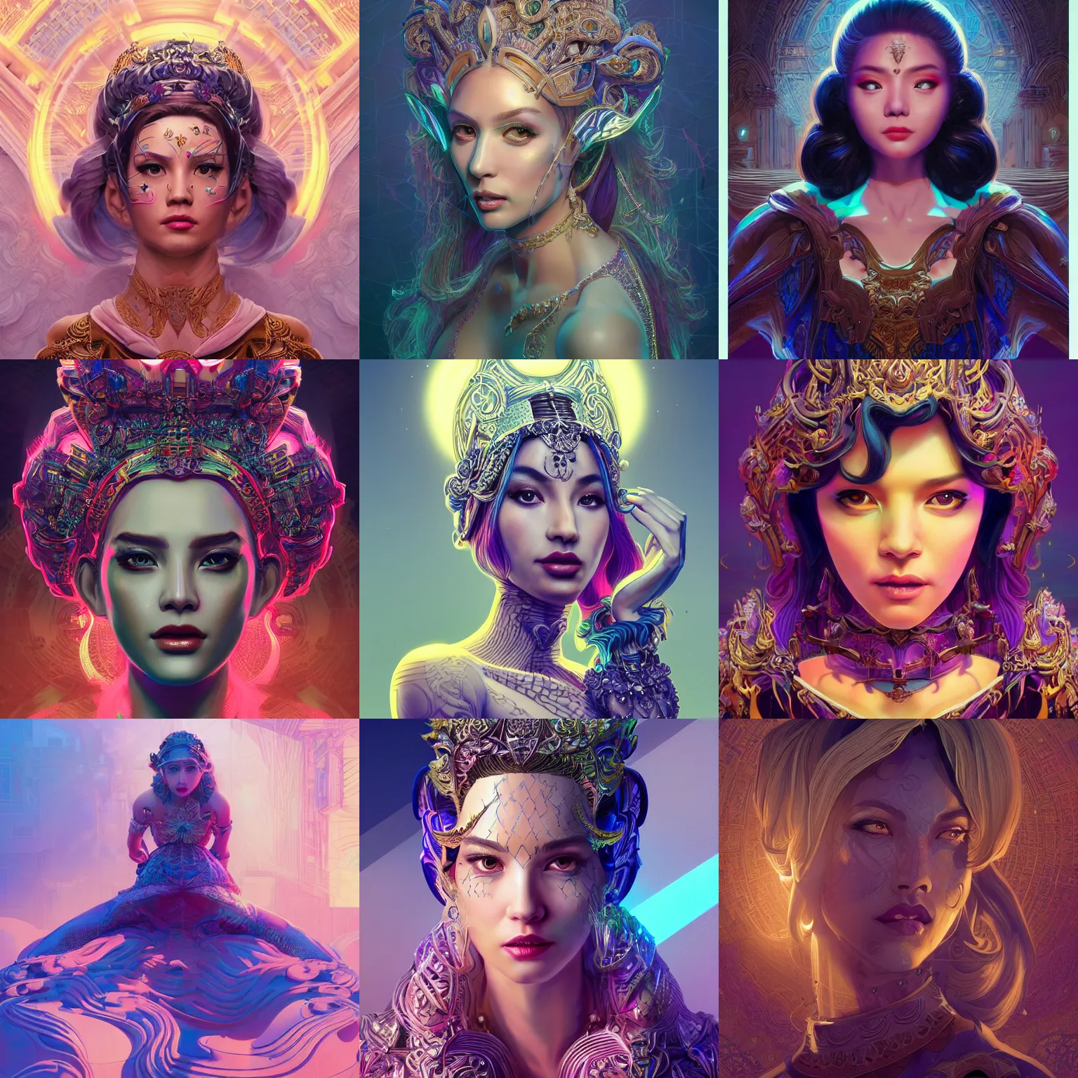 Prompt: portrait isometric drawing, printerest, transgender goddess, intricate, epic lighting, cinematic composition, hyper realistic, 8k resolution, unreal engine 5, by Artgerm, tooth wu, dan mumford, beeple, wlop, rossdraws, James Jean, Andrei Riabovitchev, Marc Simonetti, yoshitaka Amano, Artstation