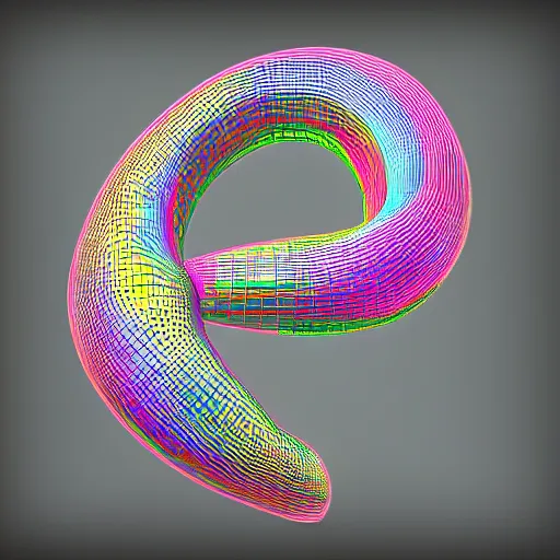 Image similar to infinitely shaped prism, 3 d render