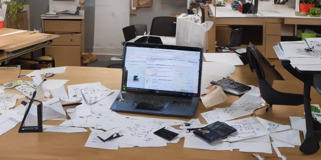 Image similar to poop, boss' desk