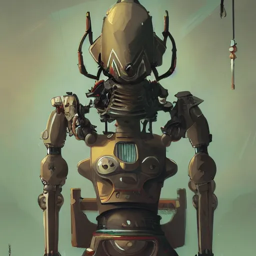 Prompt: robot as an samurai, backround dark, highly detailed, digital illustration, trending in artstation, modern painting, smooth, sharp focus, intricate, by peter mohrbacher