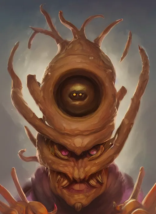 Prompt: fantasy painting of a dnd beholder, portrait, oil painting, artstation, unreal 5, hd, artgerm, dnd, rpg