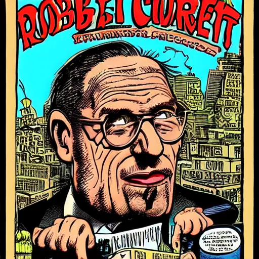 Prompt: Robert Crumb comic, colorized