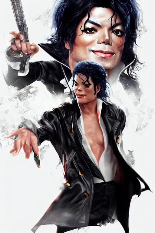 Prompt: Michael Jackson on 70's in a blade and soul spinoff artbook rendered by the artist Hyung tae Kim, Stanley Artgerm Lau, trending on Artstation by Hyung tae Kim, Hardy Fowler, artbook, Taran Fiddler and Tin Brian Nguyen and Stanley Artgerm Lau