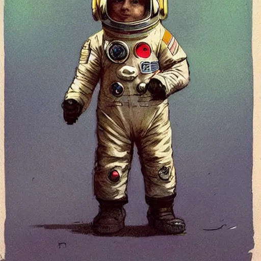 Prompt: boy in a retro space suit . muted colors. by Jean-Baptiste Monge !!!!!!!!!!!!!!!!!!!!!!!!!!!!!!!!!!!!!!!!