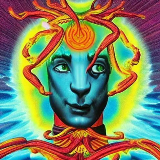 Prompt: the embodiment of LSD, the incarnation of LSD, the avatar of LSD