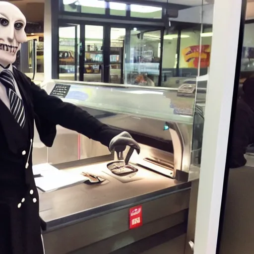 Image similar to count orlok working at maccas