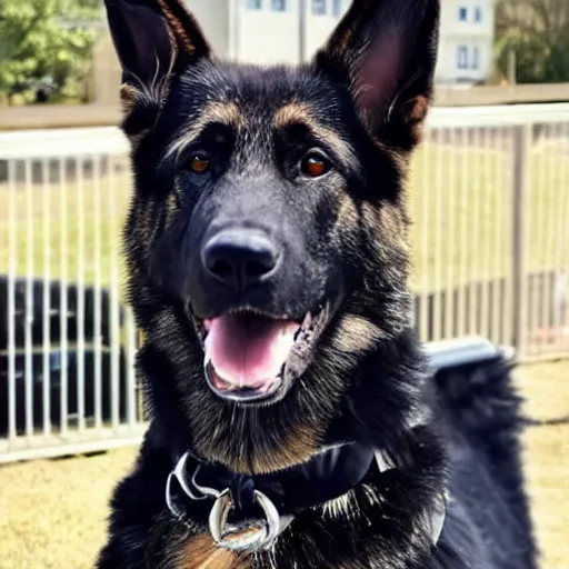 Image similar to German Shepherd with a tuxedo