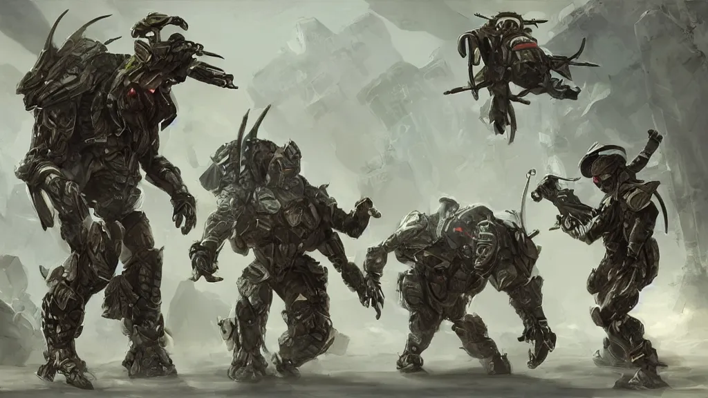 Image similar to two futuristic soldiers fighting giant bugs, concept art
