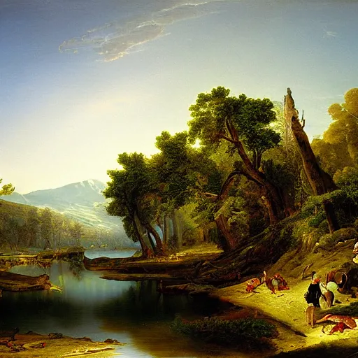 Image similar to this is hell, oil painting by asher brown durand