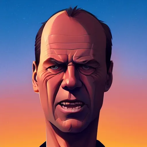 Image similar to face icon stylized minimalist die hard, loftis, cory behance hd by jesper ejsing, by rhads, makoto shinkai and lois van baarle, ilya kuvshinov, rossdraws global illumination