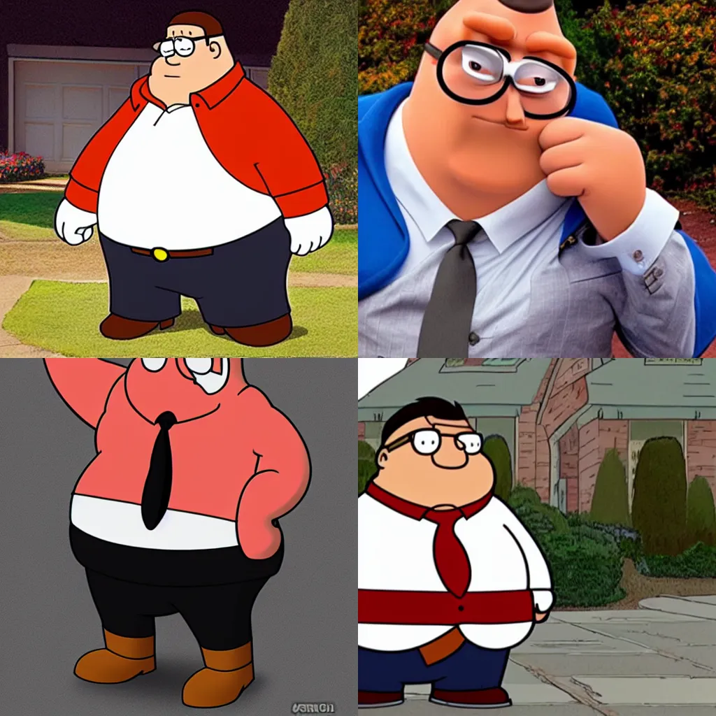 Prompt: photo of Peter Griffin in real life