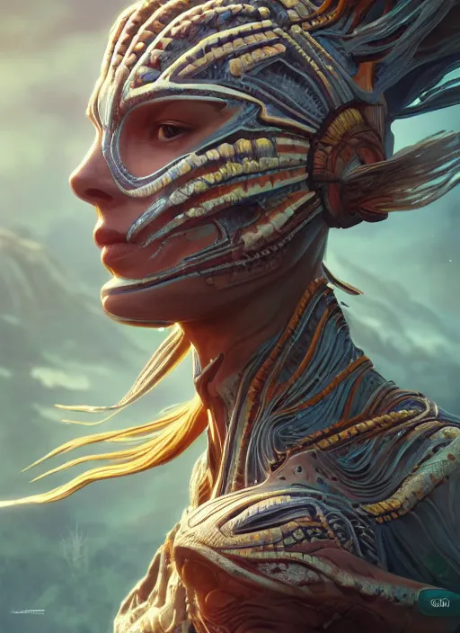 Image similar to symmetry!! portrait of starfish alien in the style of horizon zero dawn, machine face, intricate, elegant, highly detailed, digital painting, artstation, concept art, smooth, sharp focus, illustration, art by artgerm and greg rutkowski and alphonse mucha, 8 k