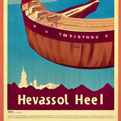 Prompt: vintage travel poster advertising hell