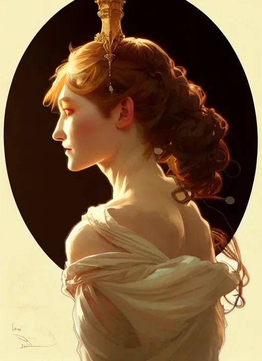 Prompt: english aristocrat talking to a painter, digital painting, artstation, concept art, smooth, sharp focus, illustration, art by artgerm and greg rutkowski and alphonse mucha