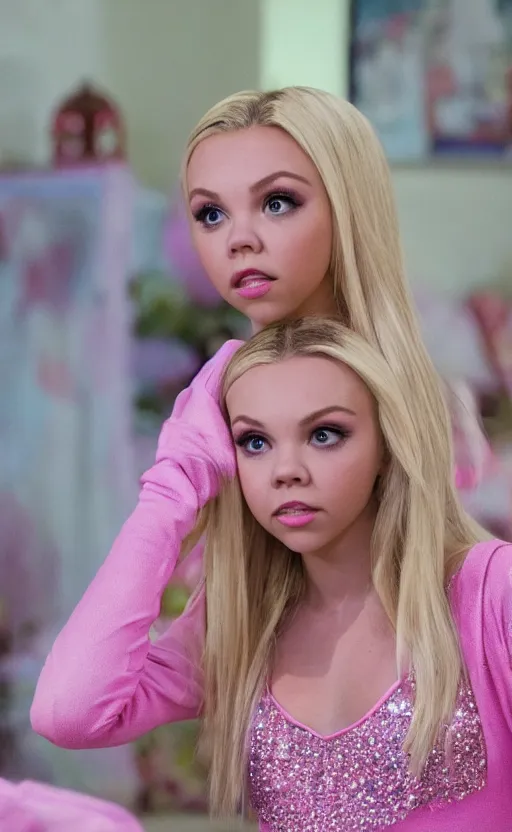 Image similar to jordyn jones as jeannie in i dream of jeannie, 8 k movie still