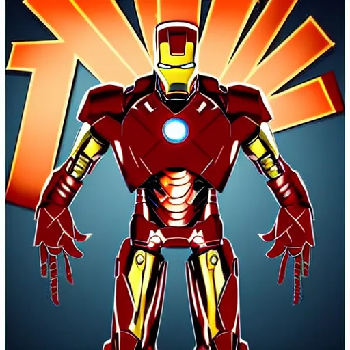 Prompt: Iron Man in the style of steampunk