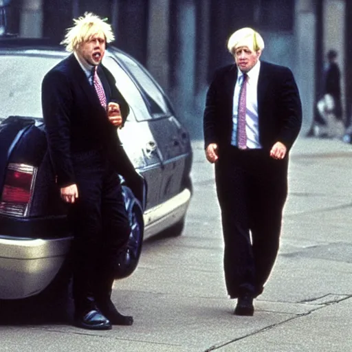 Image similar to Boris Johnson in the movie the matrix