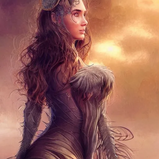 Image similar to jennifer connelly : : as polished cat cosplay : : weta disney pixar movie still photo : : hi - fructose, sci fi decadent highly - detailed digital painting, golden ratio, octane render, artstation, smooth, sharp focus, artgerm, mucha, loish, wlop : :