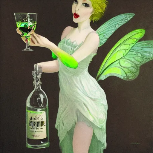 Prompt: the absinthe fairy