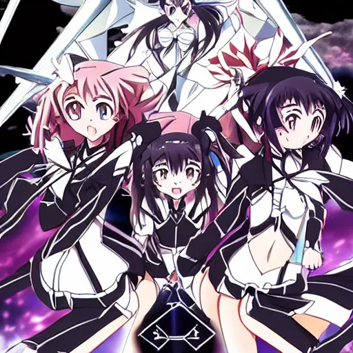 Image similar to Symphogear pixiv key visual manga cover