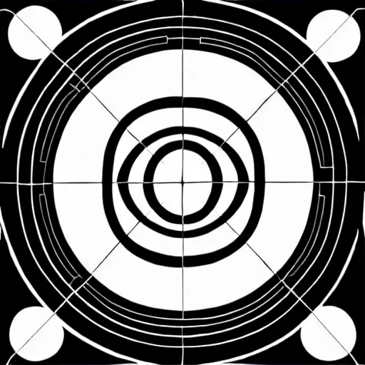 Image similar to a symbol, a copy of a facsimile, never one - to - one, creation is in the entropy. mandala - yin - yang this side the hyperplane, seeing all sides just a bit insane