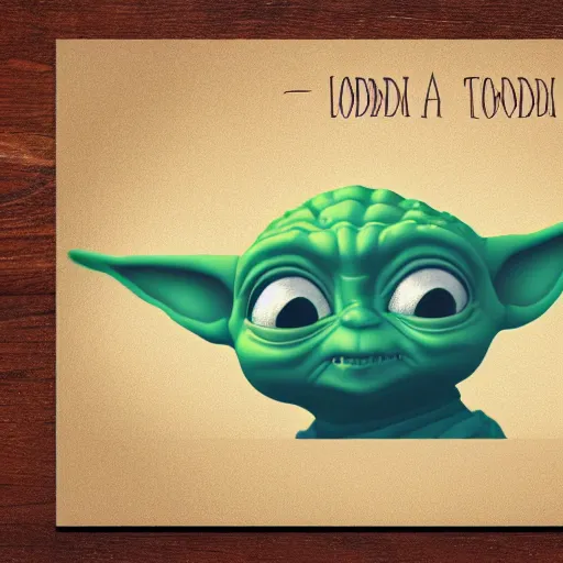 Image similar to baby yoda, trending on logopond