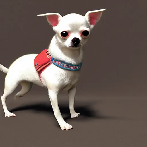 Image similar to chihuahua in style of pow patrol, render, high quality