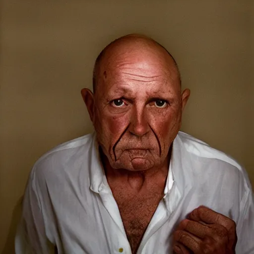 Prompt: evil ron huldai, award winning portrait photography