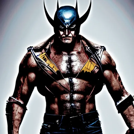 Image similar to Tom Hardy in wolverine suit Digital art 4K quality