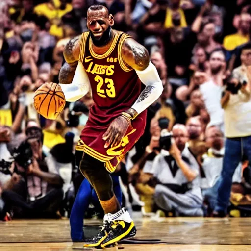 lebron james as a knight in golden armor | Stable Diffusion | OpenArt