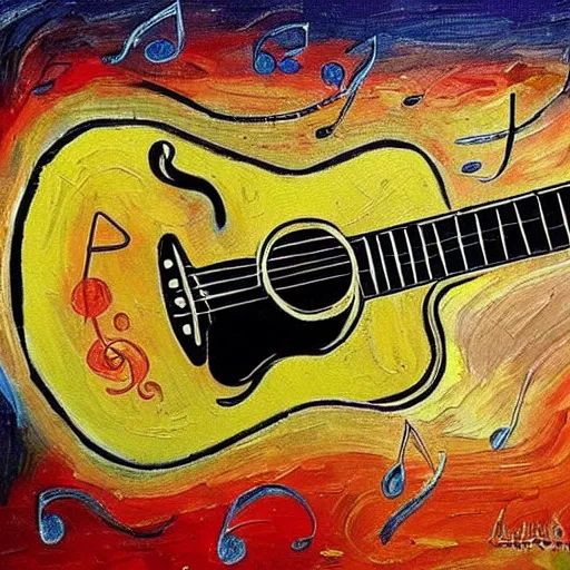 Image similar to every life has music today, painting in the style of van gogh