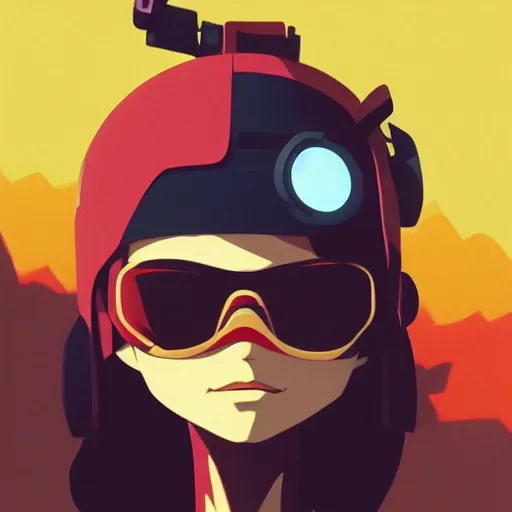 Image similar to face icon stylized minimalist flcl, loftis, cory behance hd by jesper ejsing, by rhads, makoto shinkai and lois van baarle, ilya kuvshinov, rossdraws global illumination