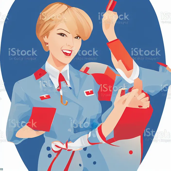 Image similar to pixta.jp Vector Art!!!! female flight attendant