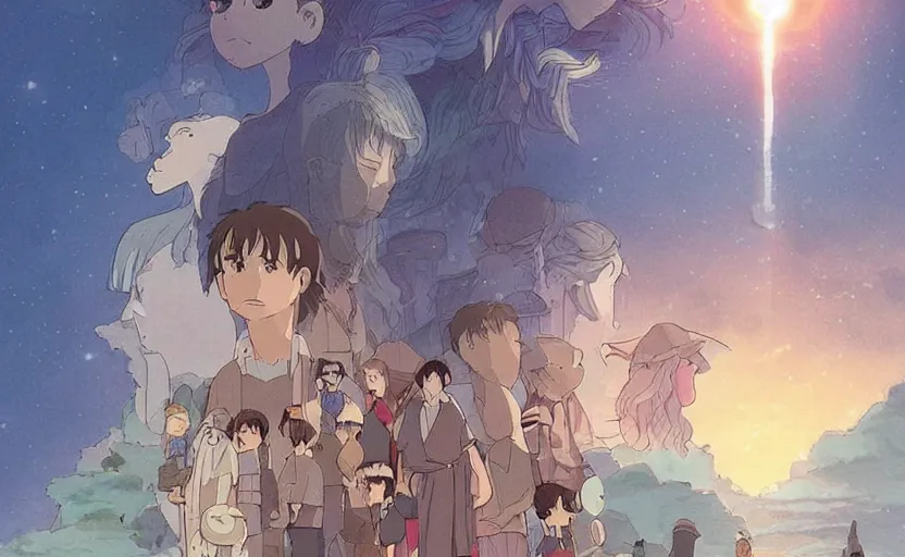 Prompt: A movie named A river of light made by Studio Ghibli,fantasty art, very detailed, beautiful, trending in pinterest