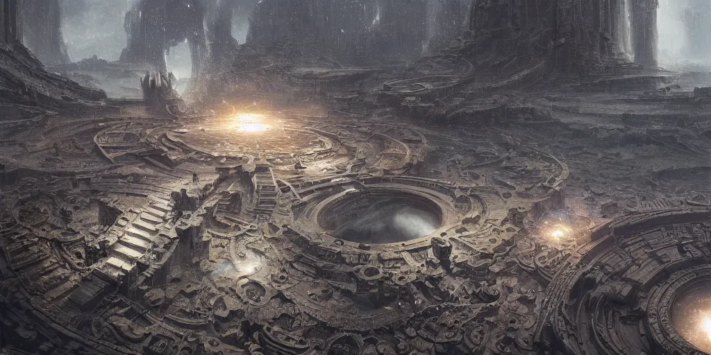 Image similar to incomprehensible space galaxy, highly detailed, ancient, intricate details, epic scale, insanely complex, 8 k, sharp focus, hyperrealism, dark fantasy, by greg rutkowski, trending on artstation