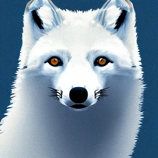 Prompt: portrait of a polar fox, Digital Art