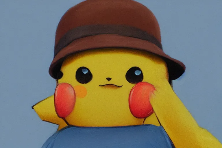 Prompt: pikachu, close up, artwork by tim eitel