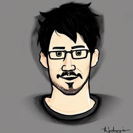 Image similar to markiplier in a dark dungeon digital painting art