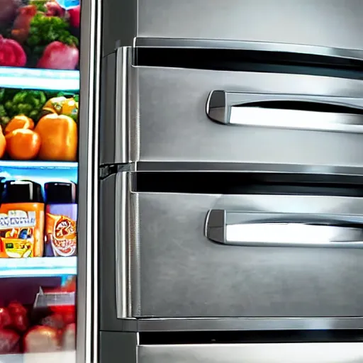 Image similar to television screen showing the inside of a refrigerator