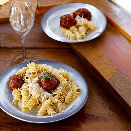 Image similar to pasta and meatballs shaped into a living room set