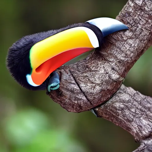 Prompt: a sword that looks like a toucan