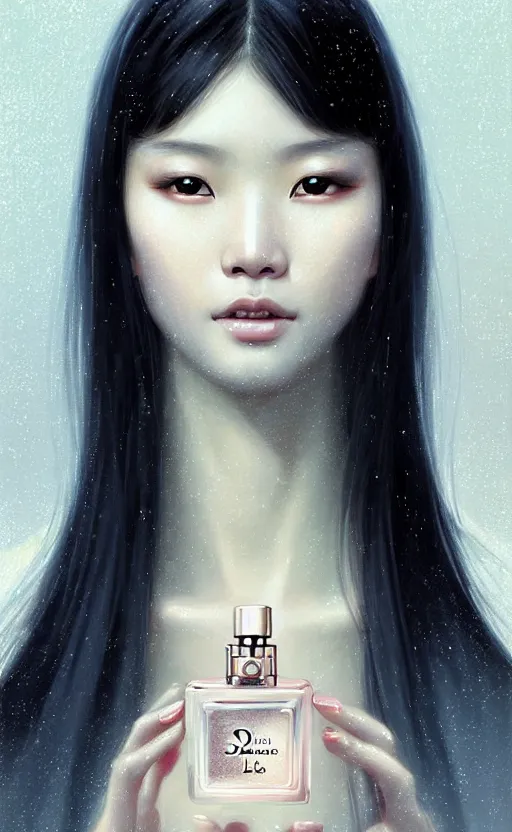 Image similar to a beautiful young charming asian goddess with sundress + jewelry + shinny eyes | | winter, symmetric, realistic shaded, unpleasant face, good looking, fine details, dior, lv, realistic shaded lighting poster by greg rutkowski, macoto takahashi, magali villeneuve, artgerm, jeremy lipkin and michael garmash