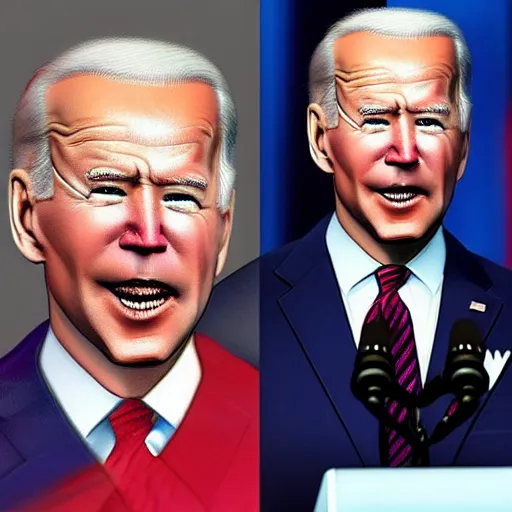 Image similar to uncanny valley joe biden