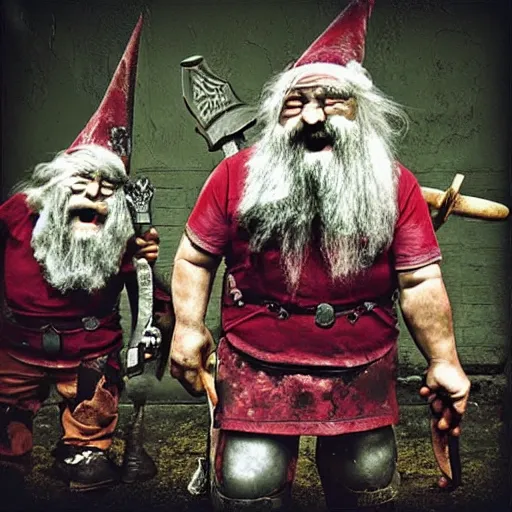 Image similar to “ axe wielding demonic gnomes ”